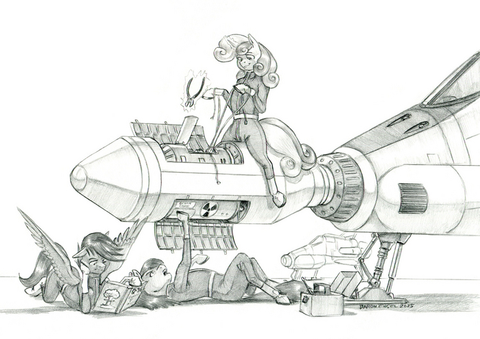  My Little Pony, Sweetie Belle, Scootaloo, Applebloom, Baron Engel, Cutie Mark Crusaders