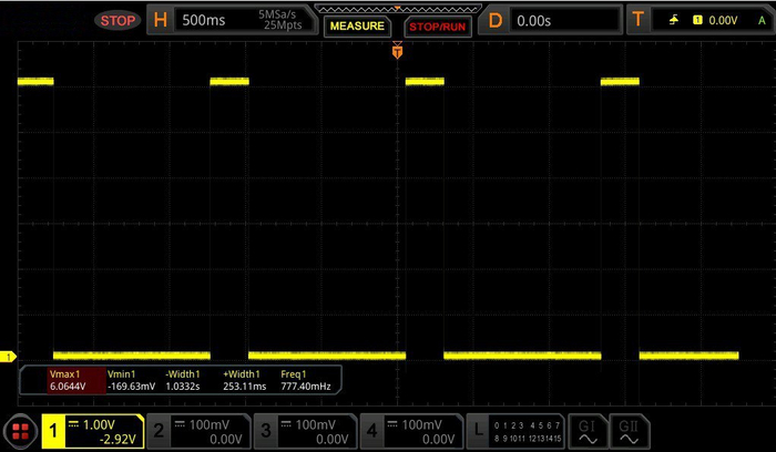 Итоговый сигнал на зуммер (как мы и хотели)