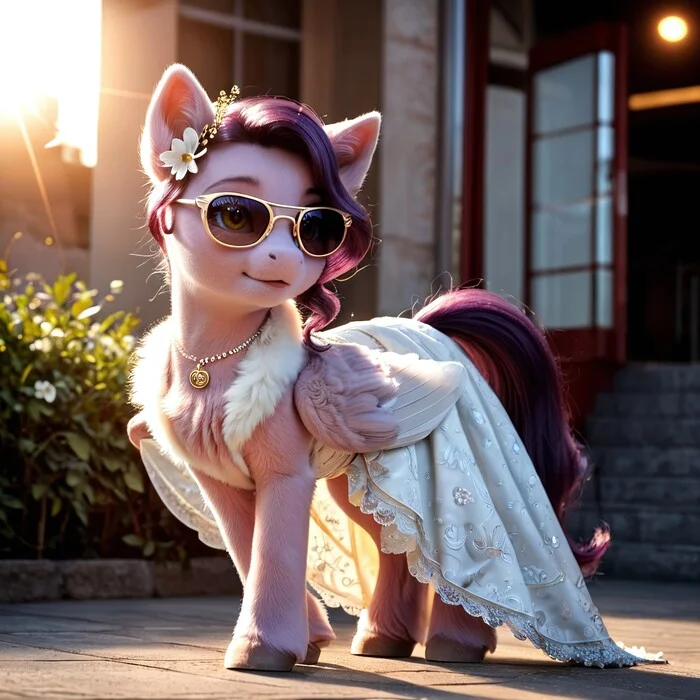 Hitch and Sunny are in leather jackets, and Pip is in some kind of fluff... - My little pony, MLP g5, Pipp petals, Hitch trailblazer, Sunny starscout, Neural network art, Video, Youtube, Longpost