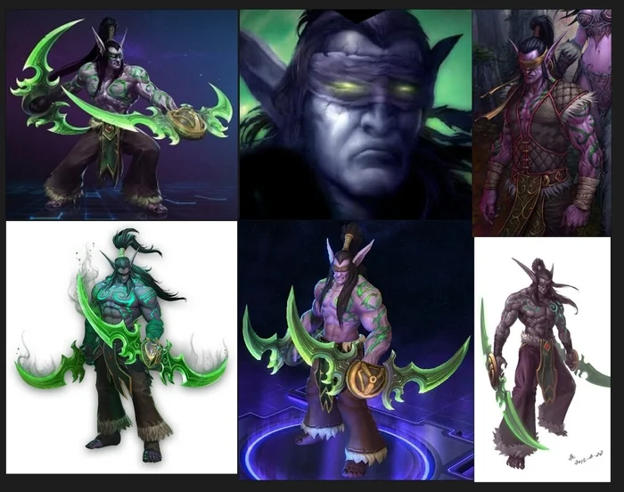 Illidan | My work, in which I consolidated my skills in sculpting and hair - My, Illidan, 3D modeling, Blender, Computer graphics, Digital, World of warcraft, Warcraft, 3D, 3D graphics, Art, Longpost