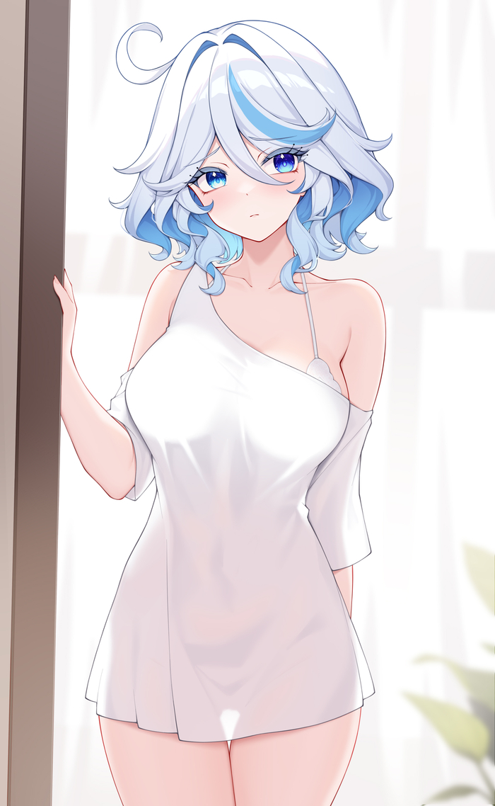 Furina Anime Art, , Genshin Impact, Furina (Genshin Impact), Origami (poinia)