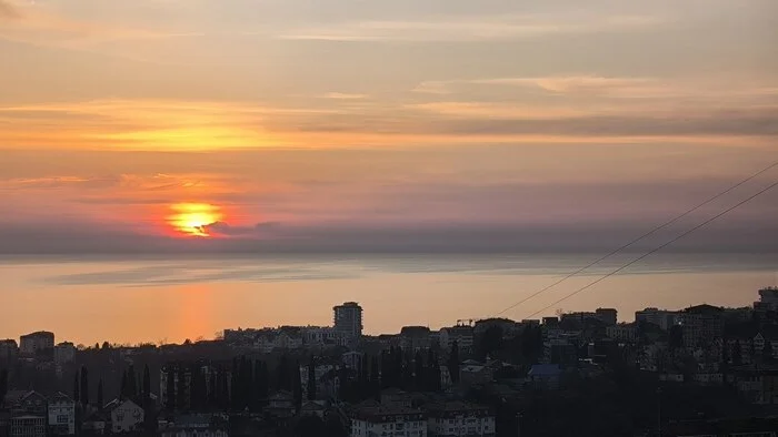 Sunset now) - My, The photo, Sunset, Sea, Sochi, Spring