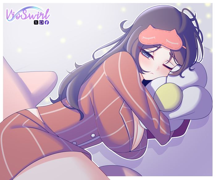     Sleepy Mita (MiSide), , Pixiv, Anime Art, Miside