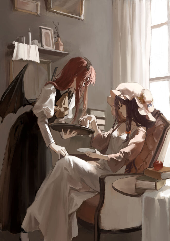     Touhou, Patchouli Knowledge, Koakuma, Anime Art, Game Art, , , , 
