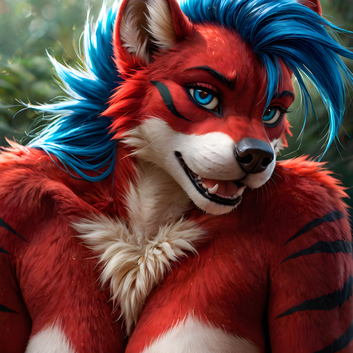    Wolfmks #998 ,  , Furry Art, Furry hyena, Stable diffusion 3