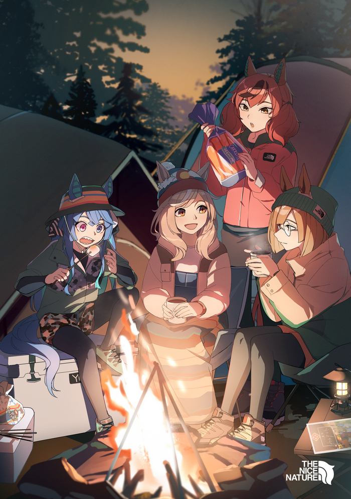 Yuru Uma Canopus Camp , Anime Art, Uma Musume Pretty Derby, Nice Nature, Matikane Tannhauser, Animal Ears, ,   , 