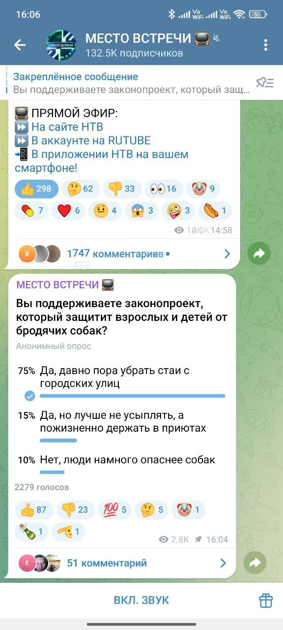 Продолжение поста «Сегодня на передаче "Место встречи" пройдёт голосование на тему бродячих собак. Убедительно прошу вас поддержать»