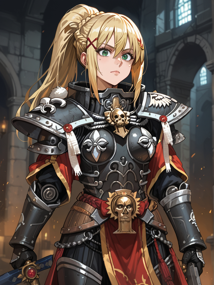    , Anime Art, , , Warhammer 40k, Adepta Sororitas, Darkness, Konosuba, 
