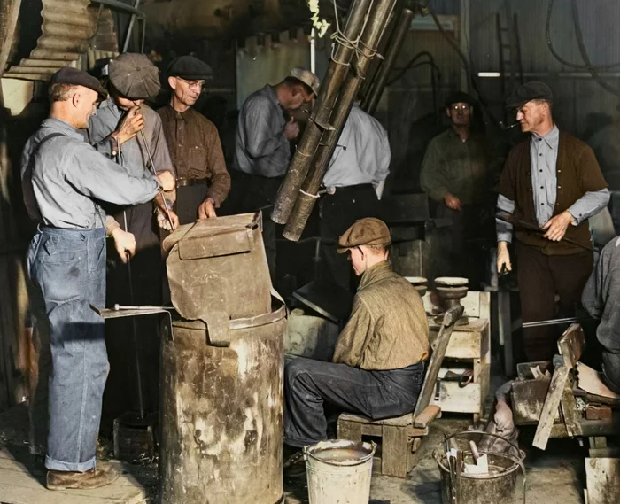 Подборка интересных и необычных фотографий из США. 20 раскрашенных фотографий ХХ века. Часть XVIII 20 век, Старое фото, США, Фотография, Колоризация, Длиннопост