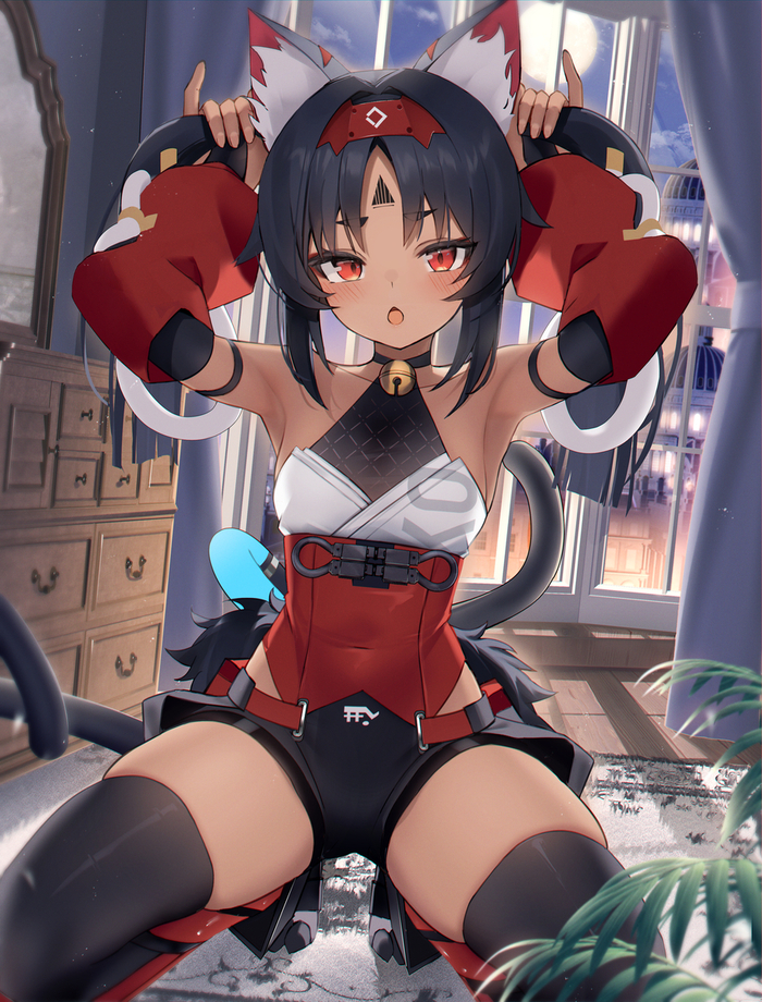 Mana Anime Art, , Zenless Zone Zero, Nekomiya Mana (zzz), 