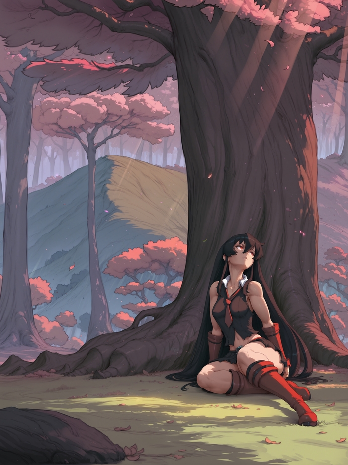Akame  , Anime Art, , Stable Diffusion, , Akame ga Kill, Akame,  , -, , 