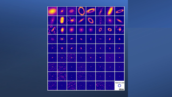 73 протопланетных диска в области формирования звёзд Lupus. Источник: Guerra-Alvarado и др.