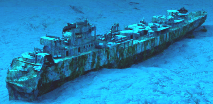 Крейсер "Сидней" на дне