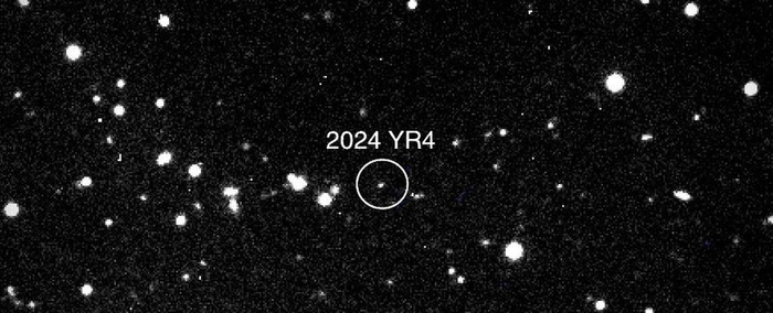 Изображение 2024 YR4, полученное 27 января 2025 года. (НАСА/телескоп Magdalena Ridge 2,4 м/Технологический институт Нью-Мексико/Райан)