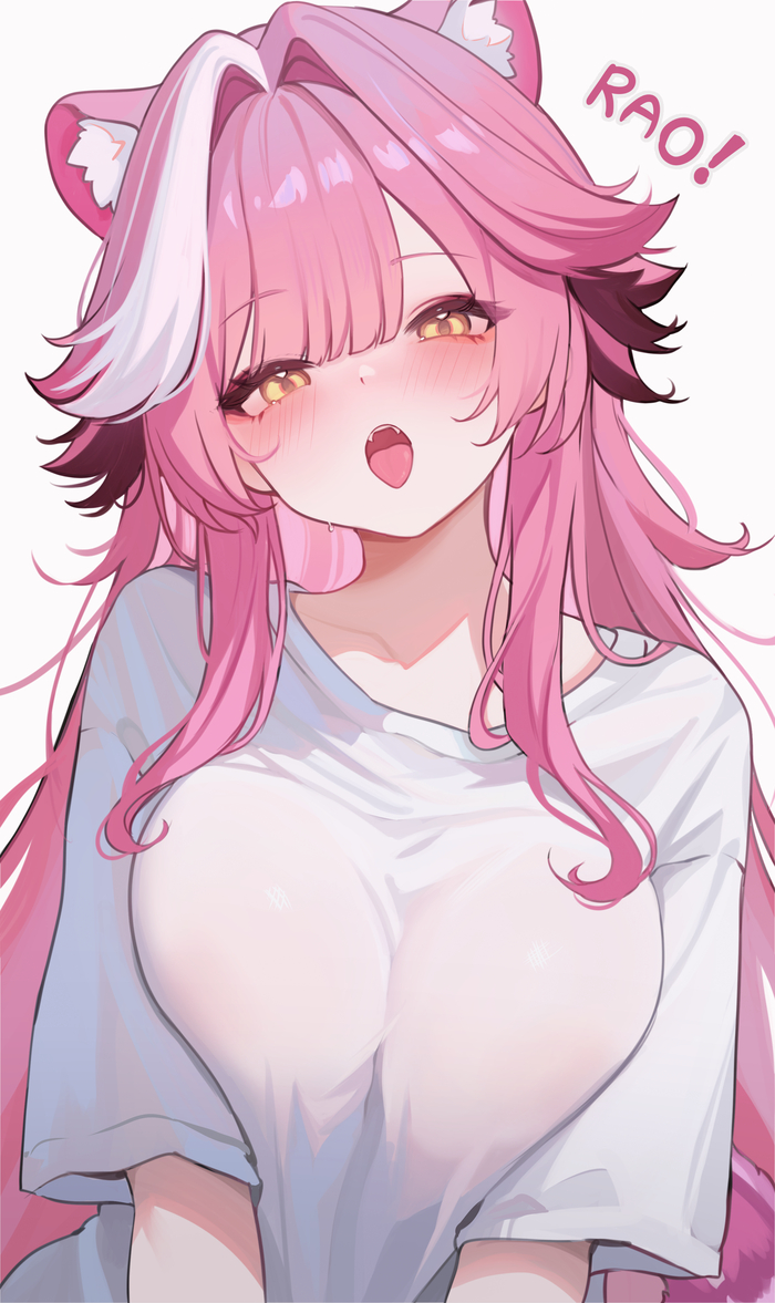 Panthera Anime Art, , Hololive, Virtual YouTuber, Raora Panthera, Animal Ears, Koahri
