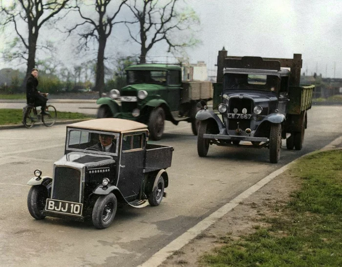 Интересные и местами забавные снимки на автомобильную тематику. 20 раскрашенных фотографий из ХХ века, часть V Старое фото, Ретроавтомобиль, История автомобилей, 20 век, Авто, Отечественный автопром, Фотография, Колоризация, Длиннопост