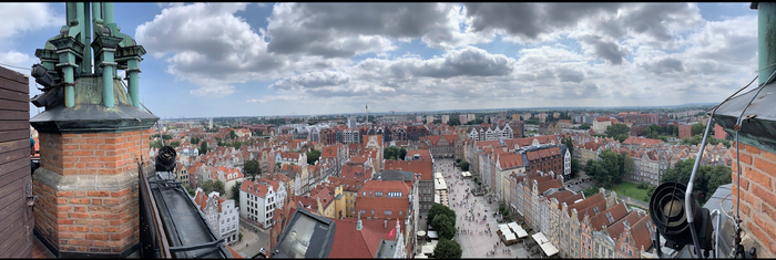 Гданьск с высоты башни.