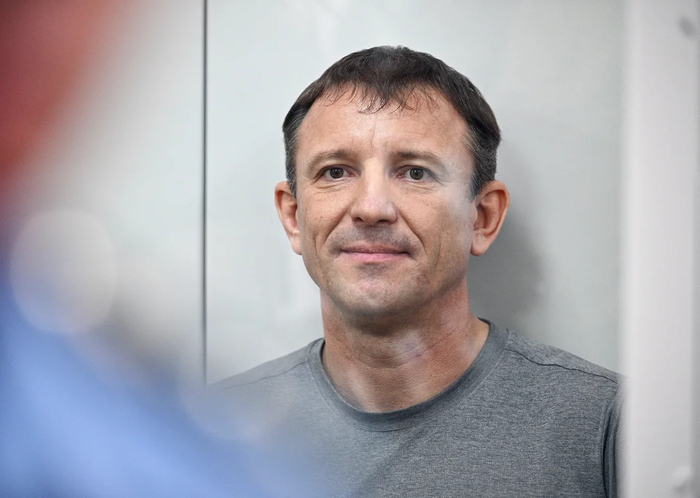 Бывший командующий 58-й армией генерал-майор Иван Попов в 235-м Гарнизонном военном суде (июль 2024 года)