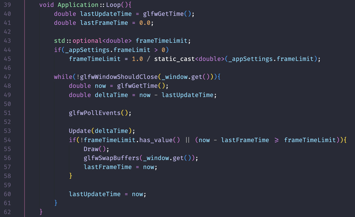 переделанный основной цикл