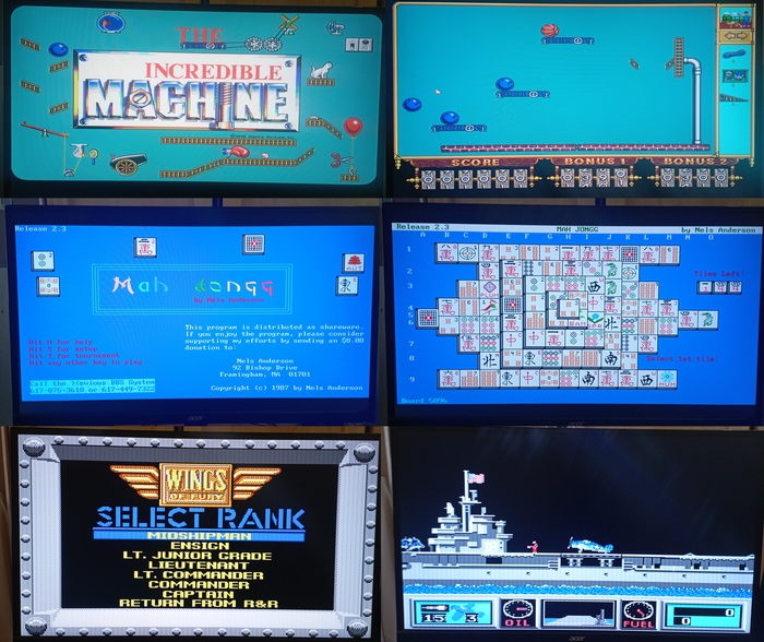 The Incredible Machine (1992). Mahjong (1987). Wings of Fury (1989)