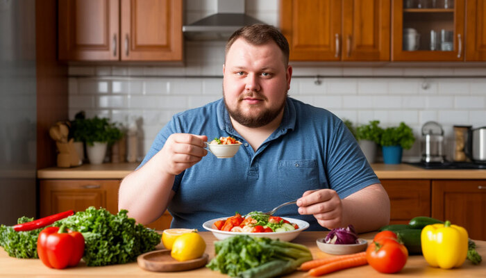 А почему у него в чашке для кофе какие-то ягоды?