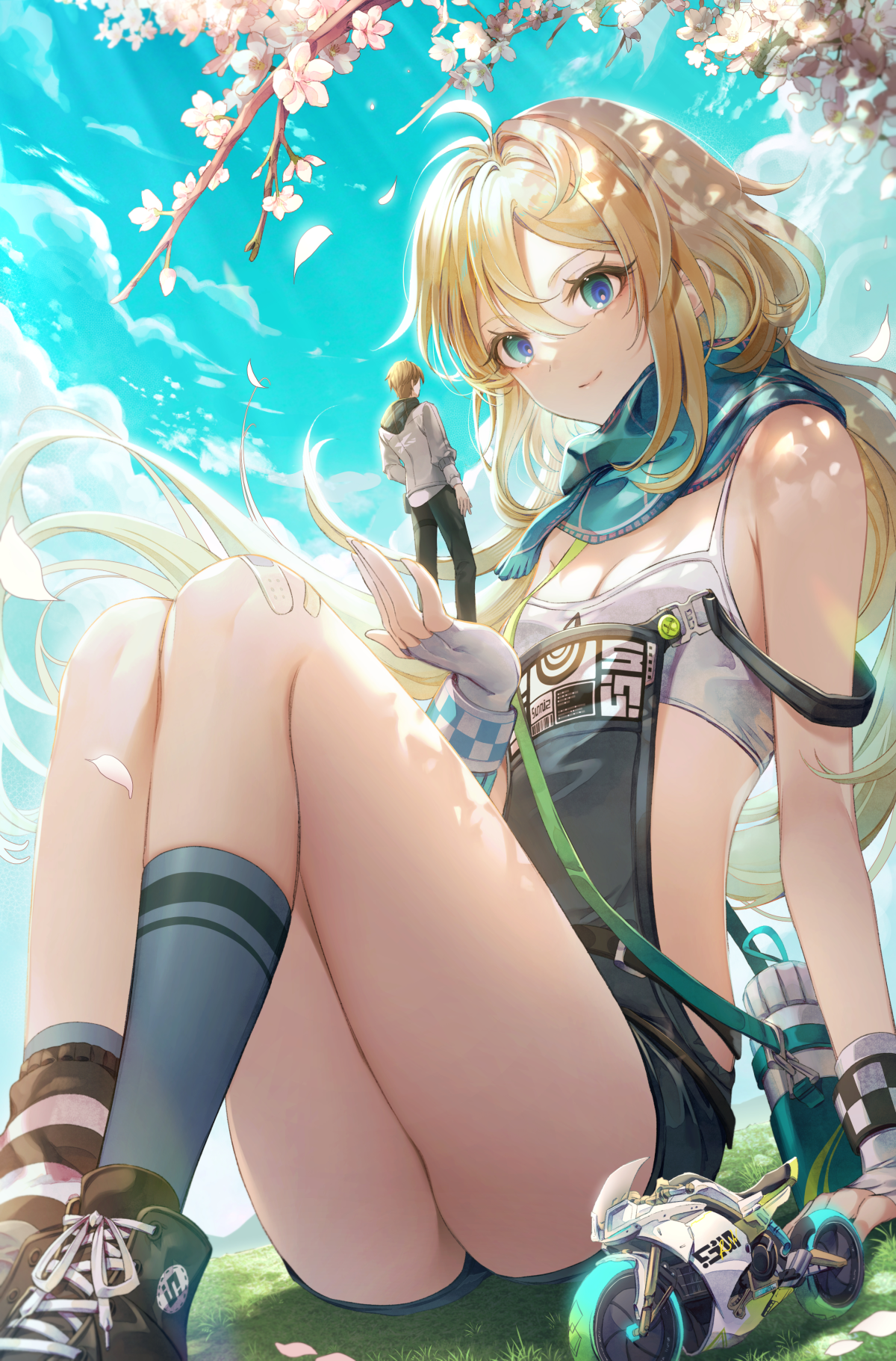Cherry blossoms - Anime art, Giantess, Sakura, Moto