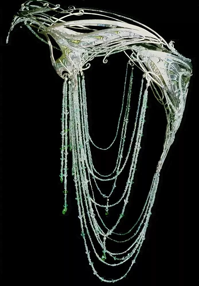 About beads in the Lord of the Rings and the huge role of Russia) - My, Lord of the Rings, Saga, Decoration, Diadem, Beads, Handmade, Longpost, Arwen, Elves, The hobbit, Movies, Beading, Exclusive, Needlework without process, GIF, Creation, Video, Soundless, Vertical video, Short videos, Russia