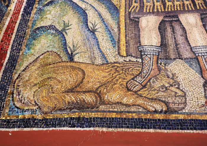 Мой любимый фрагмент мозаики с Христом-воином. "Ему этот мир абсолютно понятен".