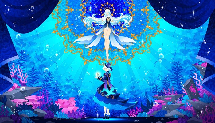    Genshin Impact, , Anime Art, Furina (Genshin Impact), Focalors (Genshin Impact)