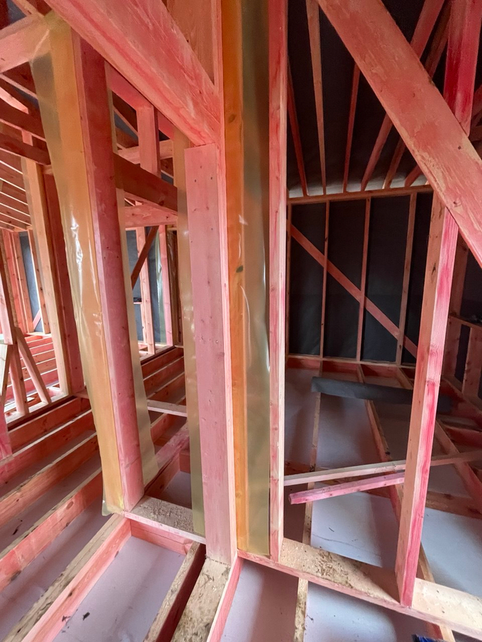 Закладные пароизоляции на внутренних стенах