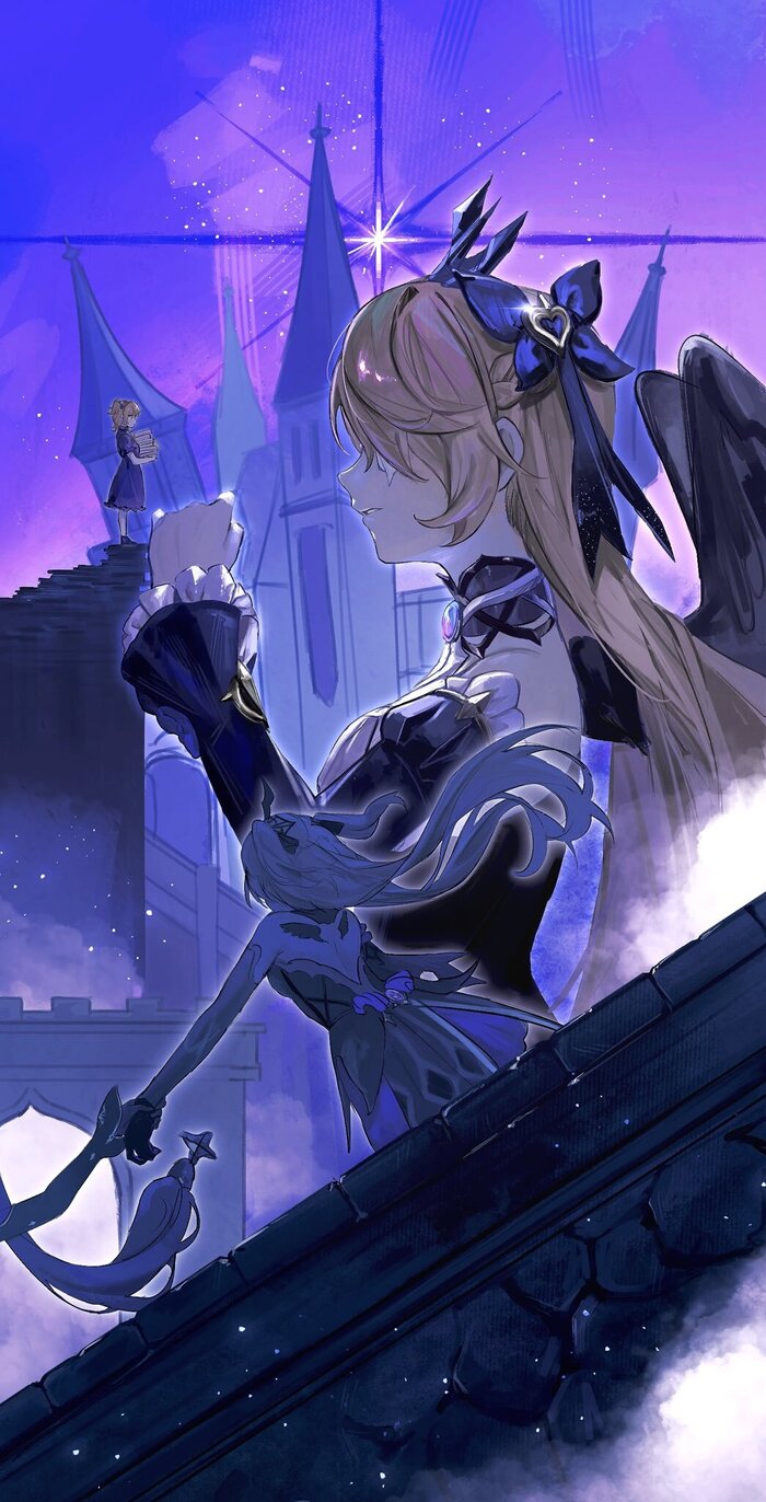 Fischl Genshin Impact, , Anime Art, Fischl (Genshin Impact), Mona (Genshin Impact)