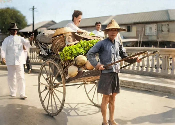 Любопытные фотографии из прошлого стран Азии. 20 раскрашенных фотографий ХХ века. Часть V 20 век, Историческое фото, Старое фото, Китай, Япония, Таиланд, Корея, Сингапур, Вьетнам, Индия, Фотография, Колоризация, Длиннопост