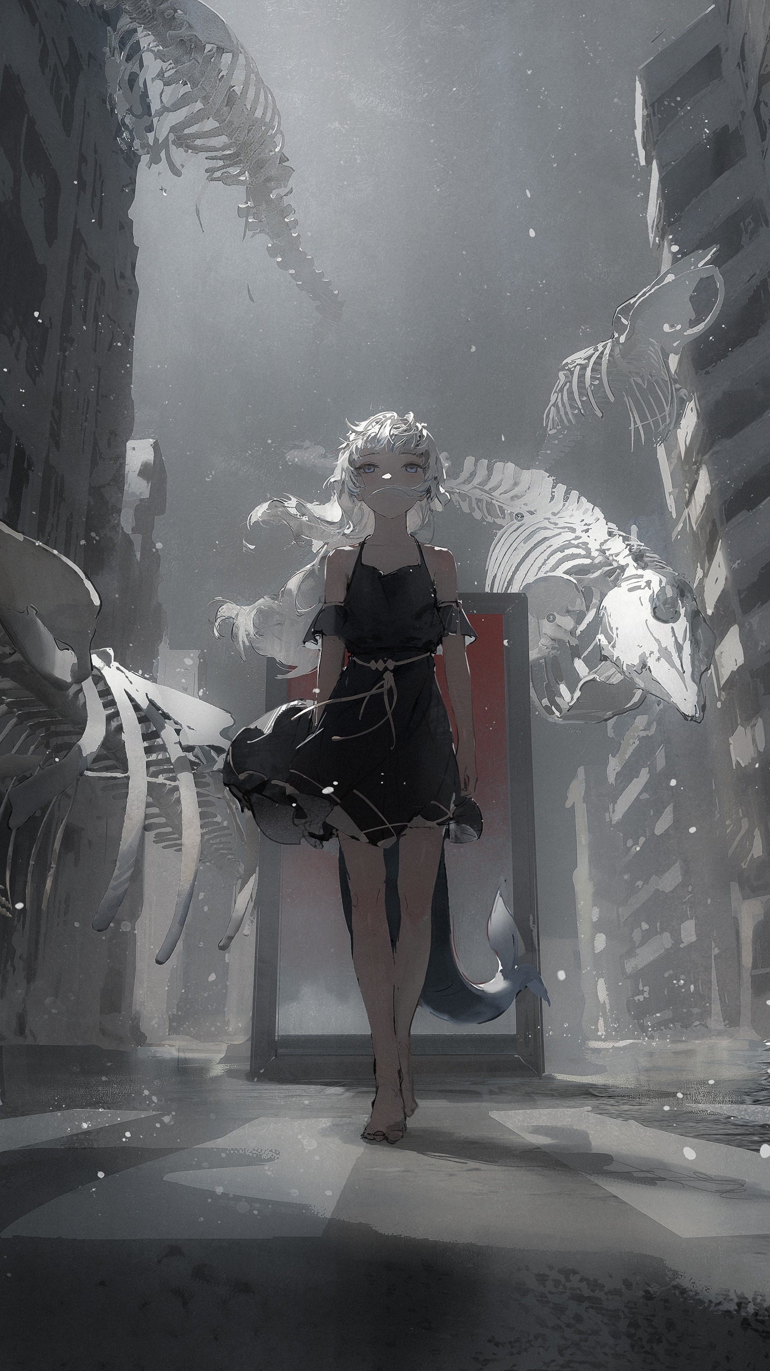 Destroy and burn... - Dinoartforame, Art, Anime, Anime art, Virtual youtuber, Hololive, Gawr gura