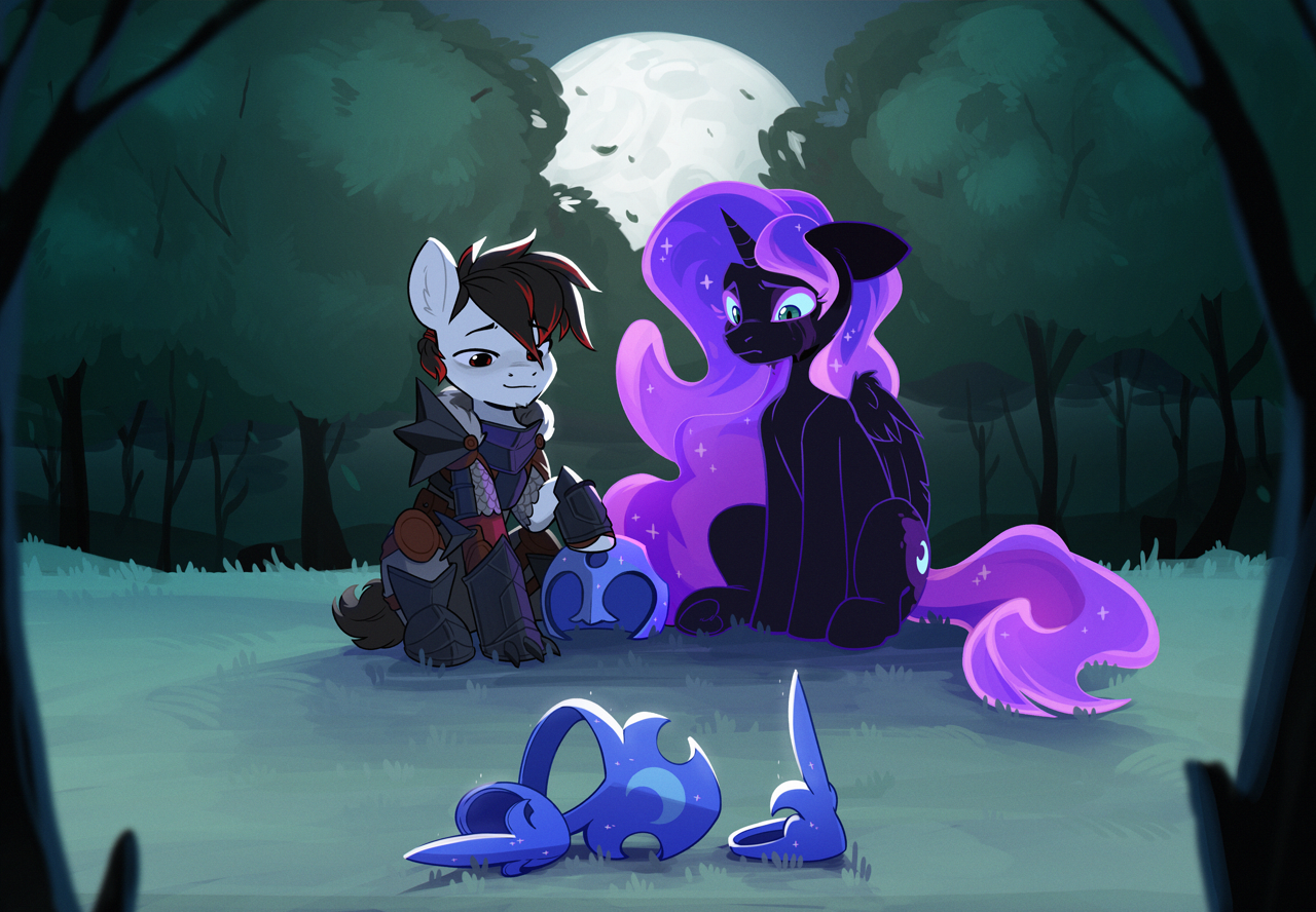 Without armor, Moon Pone looks kind of... defenseless. - My little pony, Nightmare moon, Original character, Rexyseven