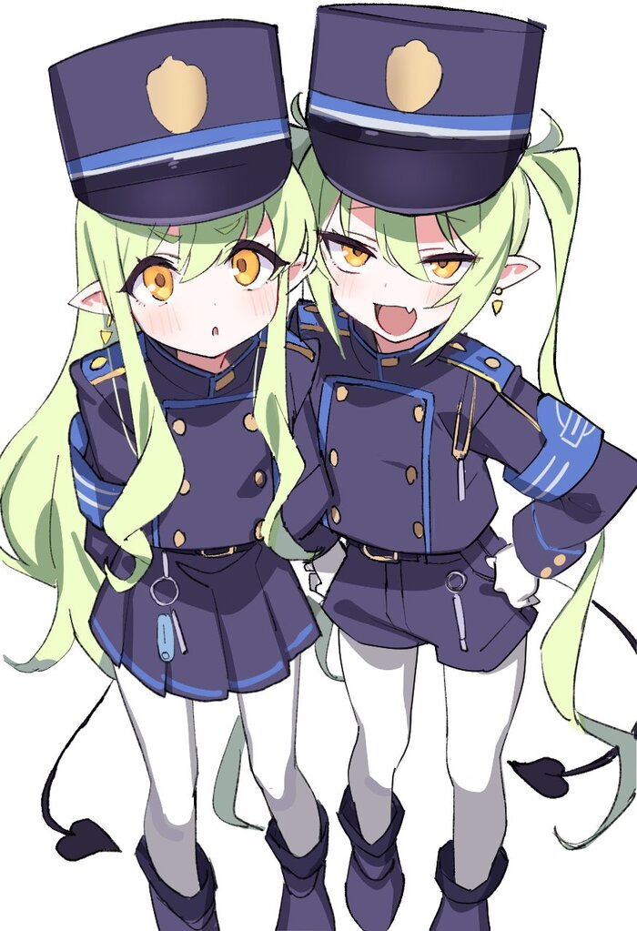 Shupogaki   , Anime Art, Loli, Blue Archive, Tachibana Hikari, Tachibana Nozomi