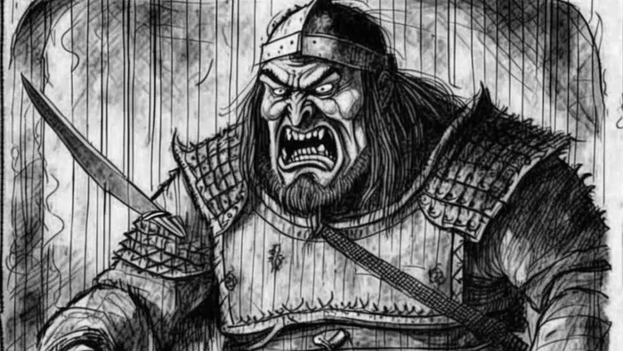 Художники изображают Идолище Поганое кто во что горазд. Но в любом случае, черты лица у него обязательно неславянские