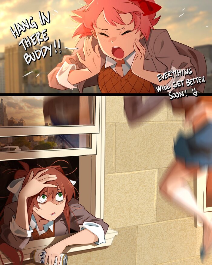 Doki Doki Literature Club! | Sayori & Monika , , Anime Art, Monika (Doki Doki), Sayori, Doki Doki Literature Club,  , Khyleri, Twitter ()