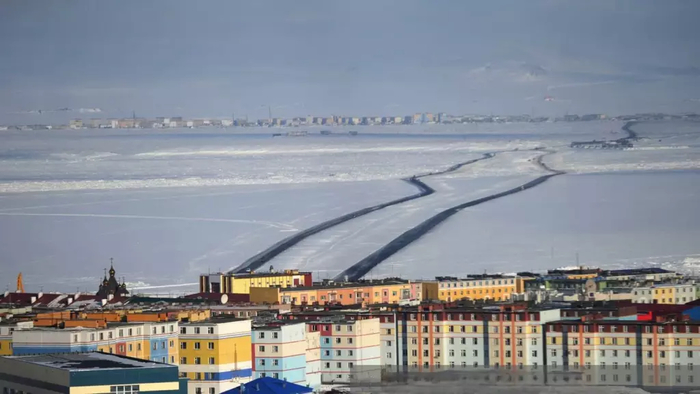 Ледовая переправа через Анадырский лиман
