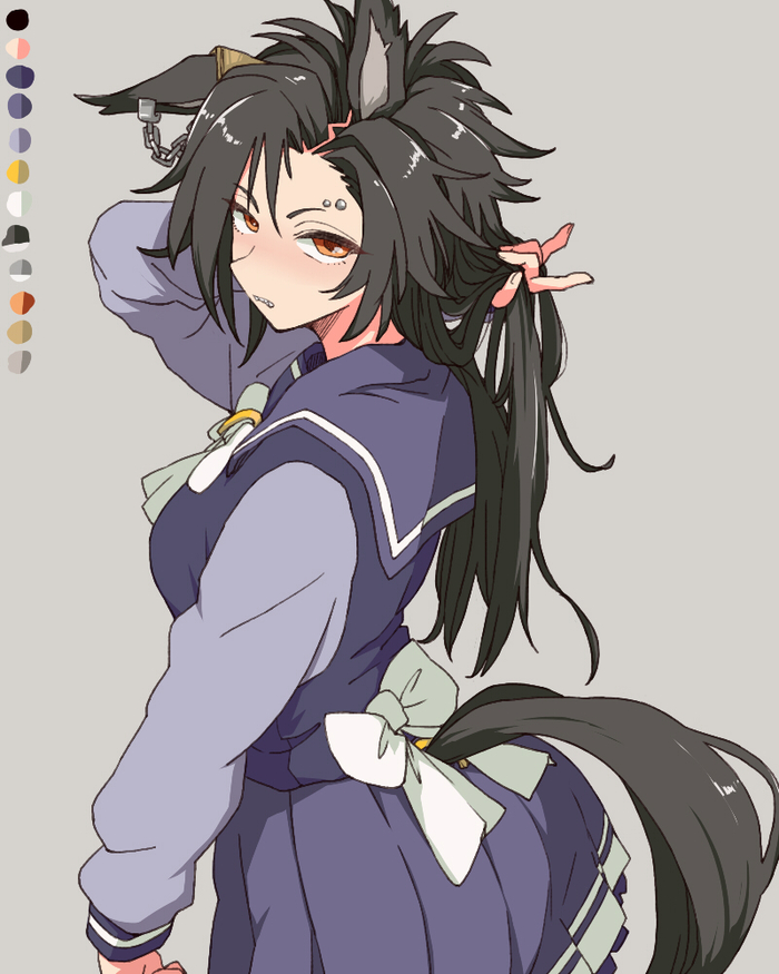 Air Shakur , Anime Art, Uma Musume Pretty Derby, Air Shakur, Animal Ears, 