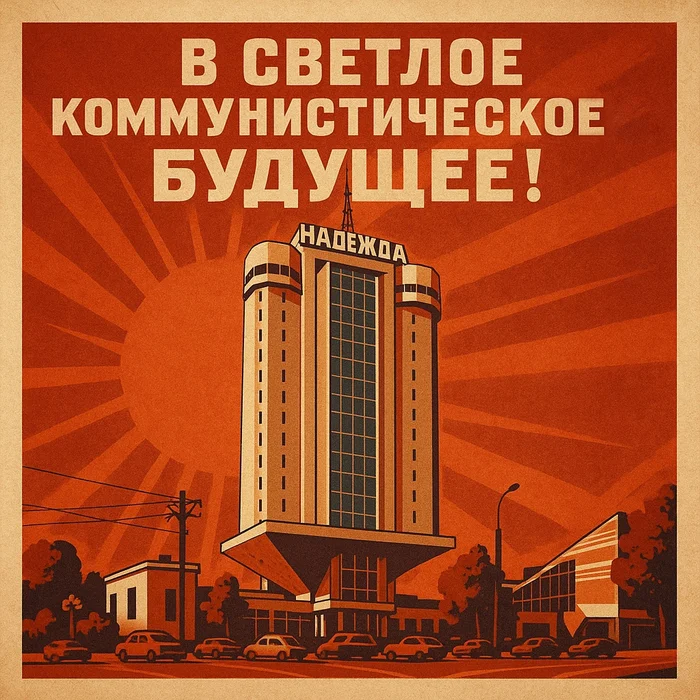 Тверь победившего коммунизма Жизненно, Уборка, Советский район, Советские плакаты, Агитационный плакат, Арты нейросетей, Нейронные сети, СССР, Коммунизм, Длиннопост
