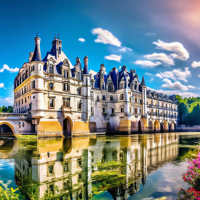 Замок Шенонсо - один из многих замков Луары (долины во Франции)