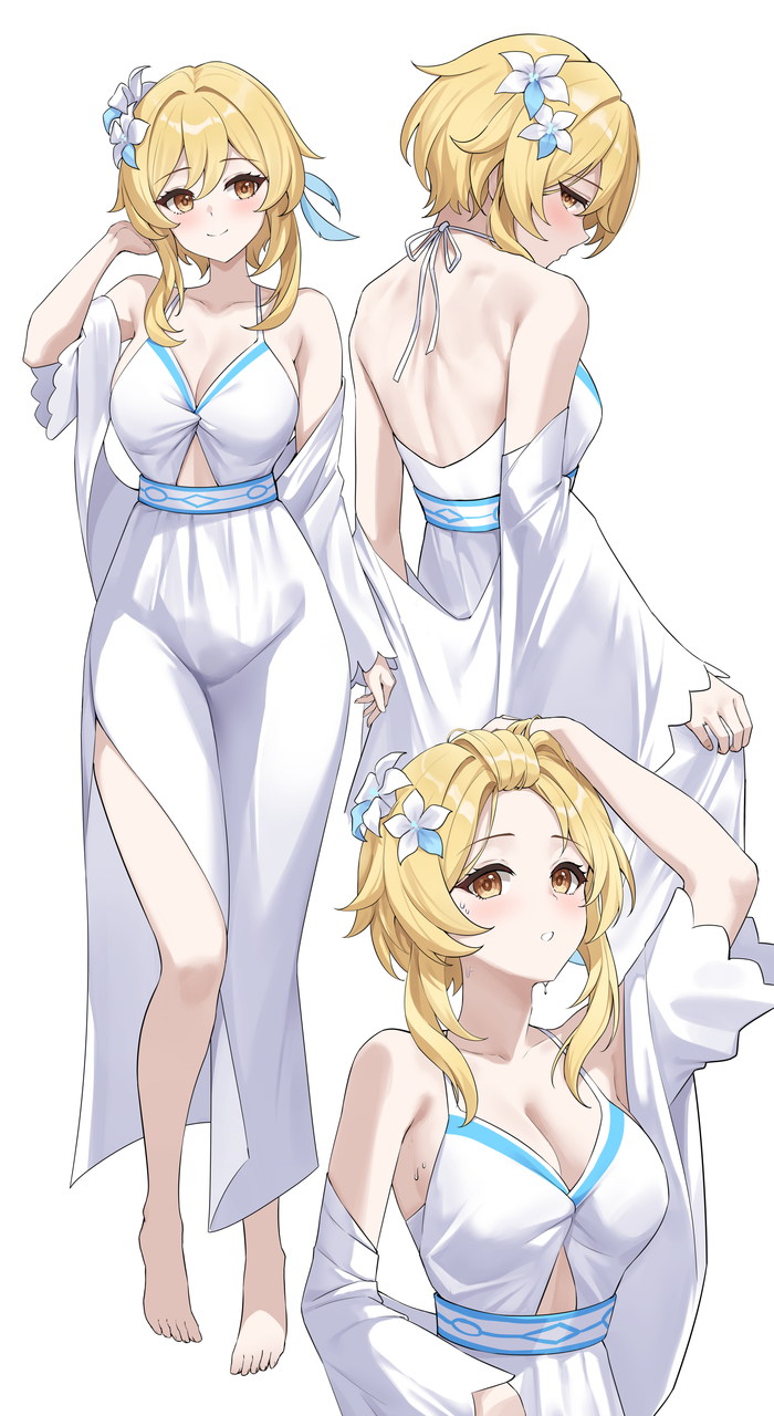  Anime Art, Pixiv, , Genshin Impact, Lumine (Genshin Impact)