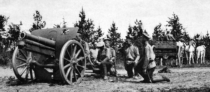Уже принятая на вооружение гаубица Круппа в войсках