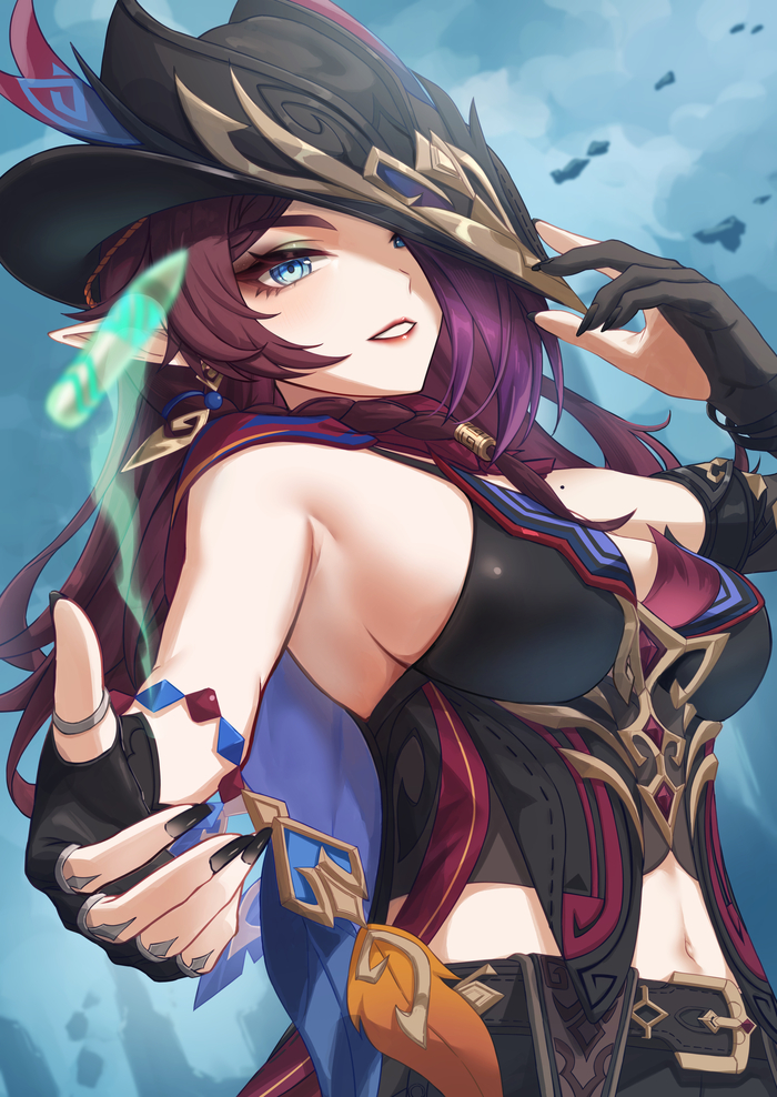  Anime Art, , Pixiv, Chasca (Genshin Impact), Genshin Impact, 
