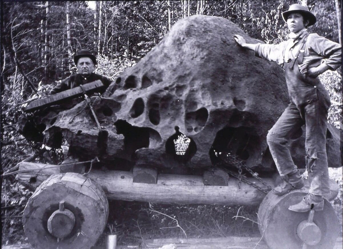 Перевозка метеорита 1906 год.