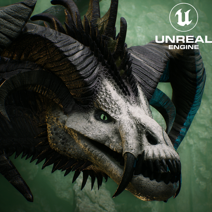 Adult Black Dragon DnD DnD 5, Dungeons & Dragons, , Ue5, Unreal Engine, Autodesk Maya, Zbrush, Substance painter, , Marmoset Toolbag,   , RPG,  , 
