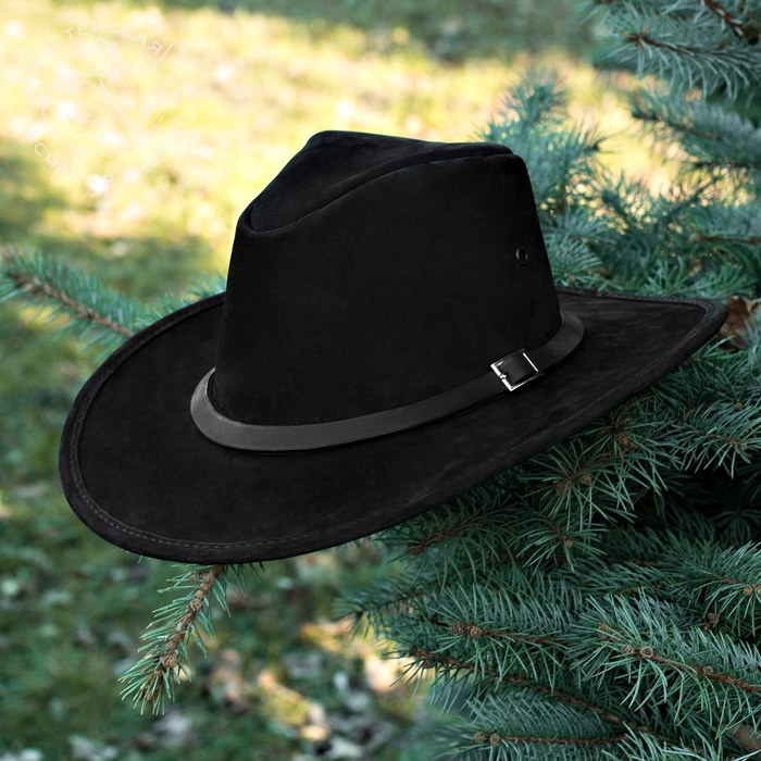 кожаная шляпа: черный стетсон