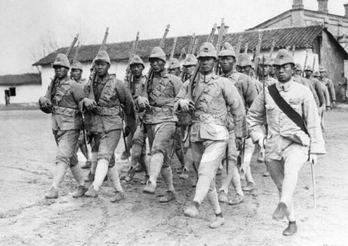 Строевые занятия китайской армии, 1929