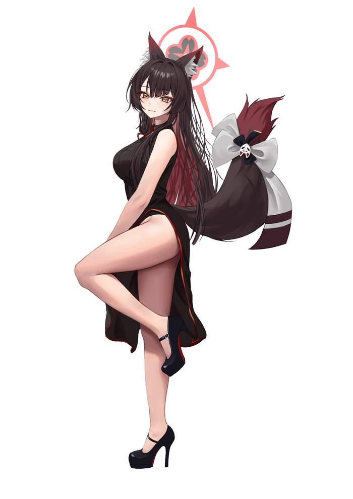 Wakamo Anime Art, , Blue Archive, Kosaka Wakamo, Animal Ears, , , 