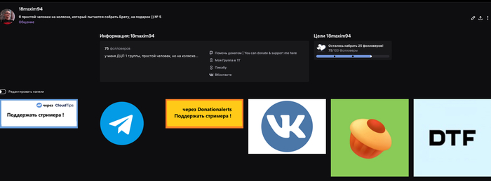 Вот сколько кнопок я сегодня сделал на твиче ))